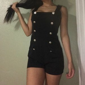 Fancy button romper.